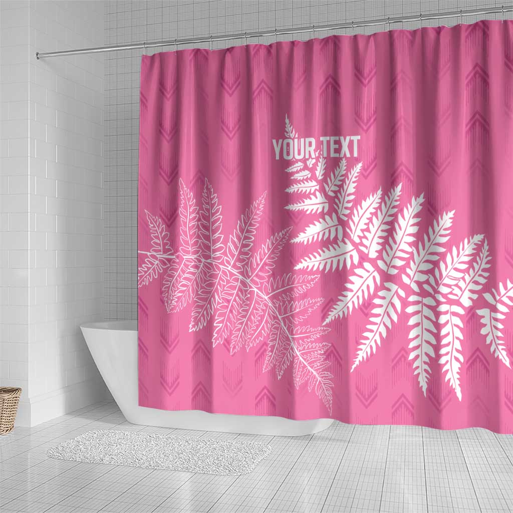 New Zealand Lawn Bowls Breast Cancer Personalized Shower Curtain Wrap-Around Silver Fern LT7 - Polynesian Pride