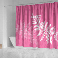 New Zealand Lawn Bowls Breast Cancer Personalized Shower Curtain Wrap-Around Silver Fern LT7 - Polynesian Pride