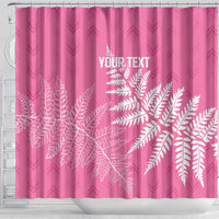 New Zealand Lawn Bowls Breast Cancer Personalized Shower Curtain Wrap-Around Silver Fern LT7 - Polynesian Pride