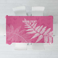 New Zealand Lawn Bowls Breast Cancer Personalized Tablecloth Wrap-Around Silver Fern LT7 Pink - Polynesian Pride