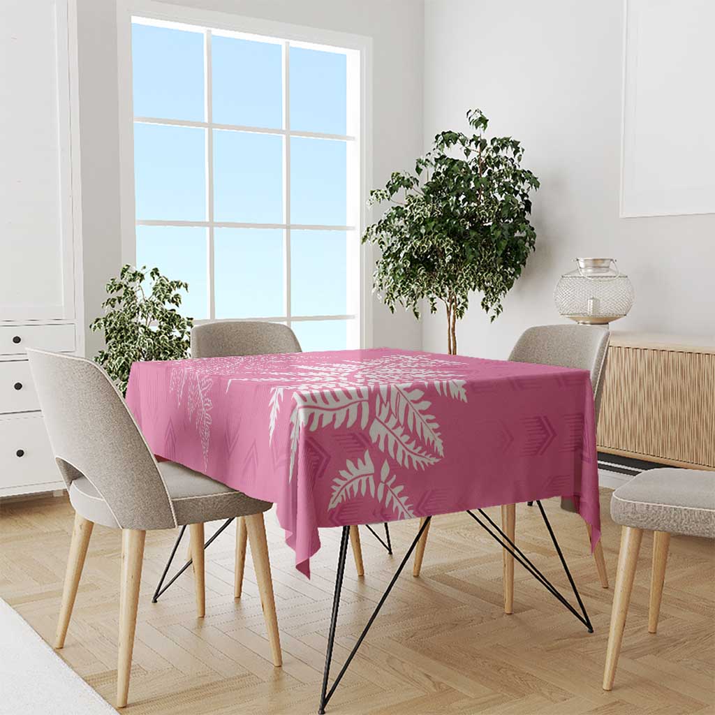 New Zealand Lawn Bowls Breast Cancer Personalized Tablecloth Wrap-Around Silver Fern LT7 - Polynesian Pride