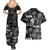 Aloha Vintage Quilt Couples Matching Summer Maxi Dress and Hawaiian Shirt Hawaiian Seamless - Black LT7 - Polynesian Pride