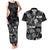 Aloha Vintage Quilt Couples Matching Tank Maxi Dress and Hawaiian Shirt Hawaiian Seamless - Black LT7 Black - Polynesian Pride