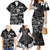 Aloha Vintage Quilt Family Matching Mermaid Dress and Hawaiian Shirt Hawaiian Seamless - Black LT7 - Polynesian Pride