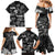 Aloha Vintage Quilt Family Matching Mermaid Dress and Hawaiian Shirt Hawaiian Seamless - Black LT7 - Polynesian Pride