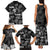 Aloha Vintage Quilt Family Matching Tank Maxi Dress and Hawaiian Shirt Hawaiian Seamless - Black LT7 - Polynesian Pride