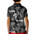 Aloha Vintage Quilt Kid Polo Shirt Hawaiian Seamless - Black LT7 - Polynesian Pride