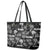 Aloha Vintage Quilt Leather Tote Bag Hawaiian Seamless - Black LT7 - Polynesian Pride