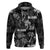 Aloha Vintage Quilt Zip Hoodie Hawaiian Seamless - Black LT7 Pullover Hoodie Black - Polynesian Pride