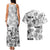 Aloha Vintage Quilt Couples Matching Tank Maxi Dress and Hawaiian Shirt Hawaiian Seamless - White LT7 - Polynesian Pride