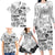 Aloha Vintage Quilt Family Matching Long Sleeve Bodycon Dress and Hawaiian Shirt Hawaiian Seamless - White LT7 - Polynesian Pride