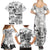 Aloha Vintage Quilt Family Matching Summer Maxi Dress and Hawaiian Shirt Hawaiian Seamless - White LT7 - Polynesian Pride