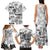 Aloha Vintage Quilt Family Matching Tank Maxi Dress and Hawaiian Shirt Hawaiian Seamless - White LT7 - Polynesian Pride