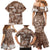 Aloha Vintage Quilt Family Matching Mermaid Dress and Hawaiian Shirt Hawaiian Seamless - Brown LT7 - Polynesian Pride