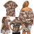 Aloha Vintage Quilt Family Matching Off Shoulder Short Dress and Hawaiian Shirt Hawaiian Seamless - Brown LT7 - Polynesian Pride