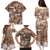 Aloha Vintage Quilt Family Matching Puletasi Dress and Hawaiian Shirt Hawaiian Seamless - Brown LT7 - Polynesian Pride