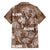 Aloha Vintage Quilt Family Matching Puletasi Dress and Hawaiian Shirt Hawaiian Seamless - Brown LT7 - Polynesian Pride