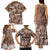 Aloha Vintage Quilt Family Matching Tank Maxi Dress and Hawaiian Shirt Hawaiian Seamless - Brown LT7 - Polynesian Pride