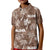 Aloha Vintage Quilt Kid Polo Shirt Hawaiian Seamless - Brown LT7 Kid Brown - Polynesian Pride