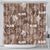 Aloha Vintage Quilt Shower Curtain Hawaiian Seamless - Brown LT7 - Polynesian Pride