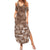 Aloha Vintage Quilt Summer Maxi Dress Hawaiian Seamless - Brown LT7 Women Brown - Polynesian Pride