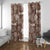 Aloha Vintage Quilt Window Curtain Hawaiian Seamless - Brown LT7 With Grommets Brown - Polynesian Pride