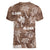 Aloha Vintage Quilt Women V Neck T Shirt Hawaiian Seamless - Brown LT7 - Polynesian Pride