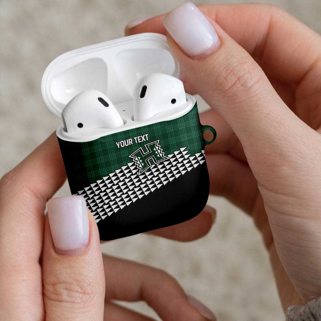 Rainbow Warriors Hawaii Personalized Palaka AirPods Case LT7 - Polynesian Pride