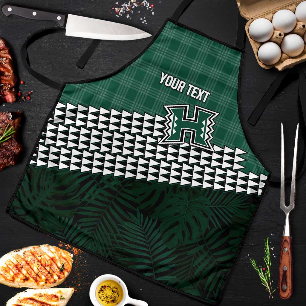 Rainbow Warriors Hawaii Personalized Palaka Apron LT7 Green - Polynesian Pride