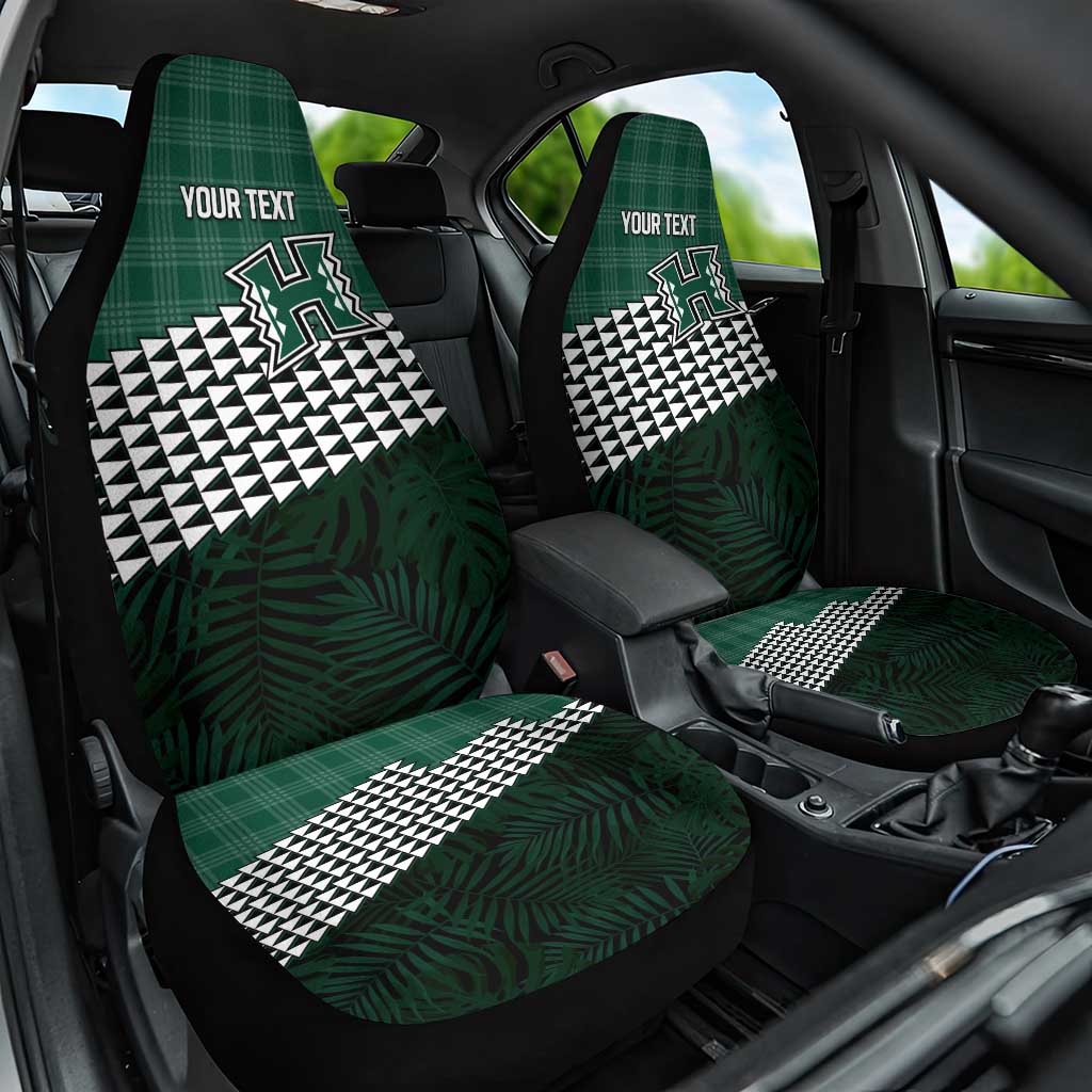 Rainbow Warriors Hawaii Personalized Palaka Car Seat Cover LT7 One Size Green - Polynesian Pride