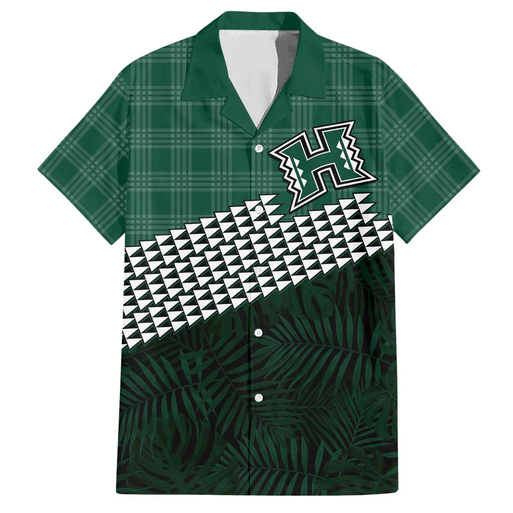 Rainbow Warriors Hawaii Personalized Palaka Hawaiian Shirt LT7 Green - Polynesian Pride
