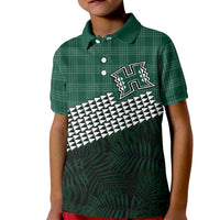Rainbow Warriors Hawaii Personalized Palaka Kid Polo Shirt LT7 Kid Green - Polynesian Pride