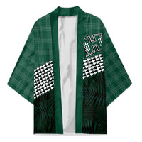 Rainbow Warriors Hawaii Personalized Palaka Kimono LT7 Unisex Green - Polynesian Pride