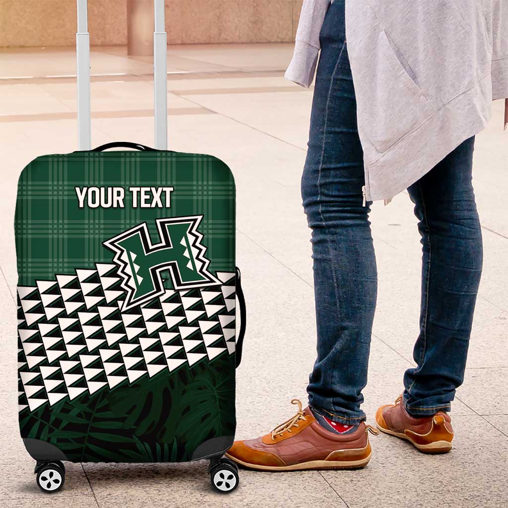 Rainbow Warriors Hawaii Personalized Palaka Luggage Cover LT7 Green - Polynesian Pride