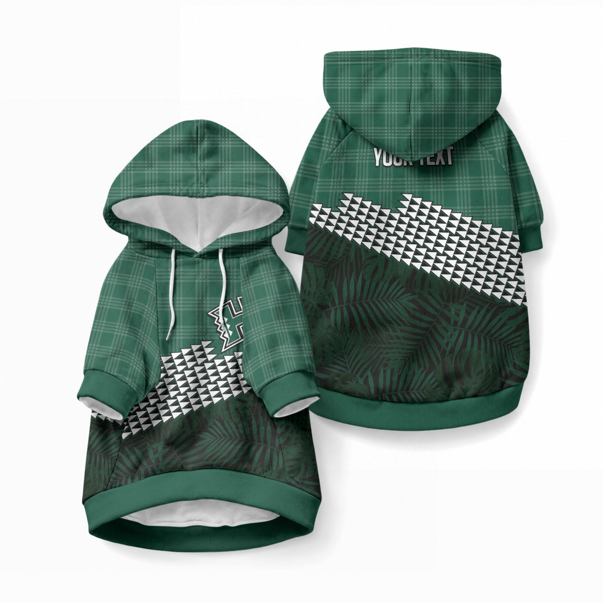 Rainbow Warriors Hawaii Personalized Palaka Pet Hoodie