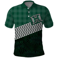 Rainbow Warriors Hawaii Personalized Palaka Polo Shirt LT7 Green - Polynesian Pride