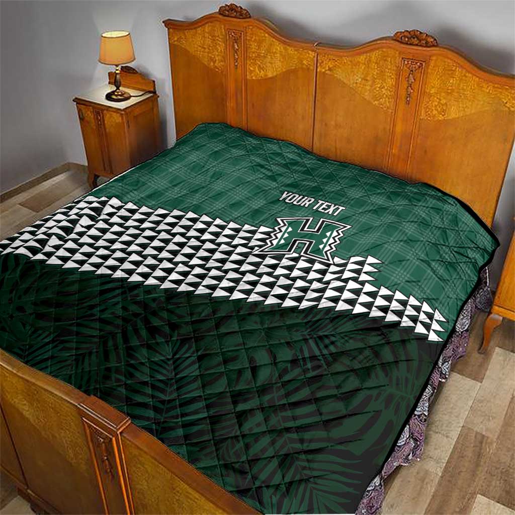 Rainbow Warriors Hawaii Personalized Palaka Quilt LT7 - Polynesian Pride