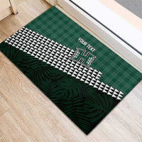 Rainbow Warriors Hawaii Personalized Palaka Rubber Doormat LT7 - Polynesian Pride