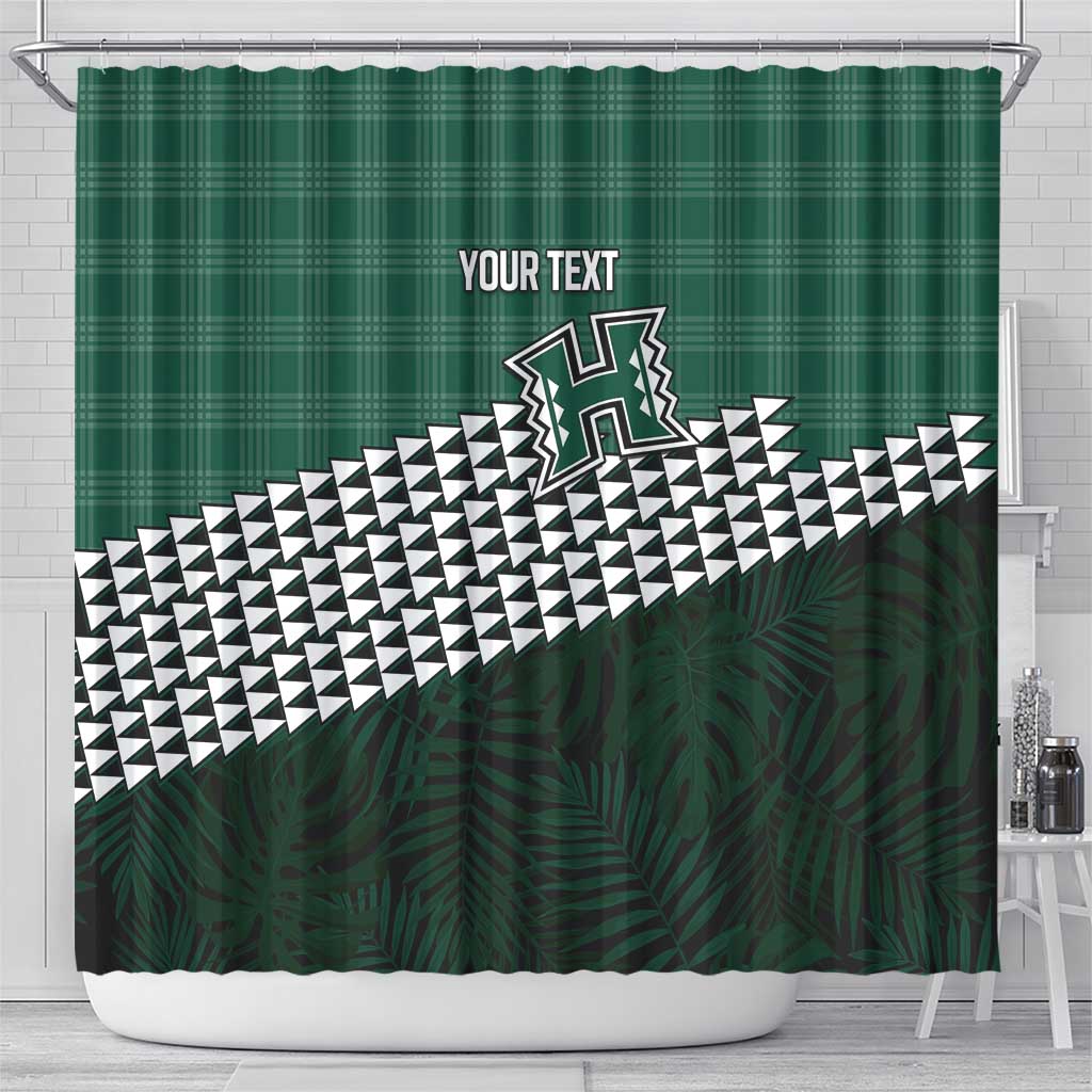 Rainbow Warriors Hawaii Personalized Palaka Shower Curtain LT7 - Polynesian Pride