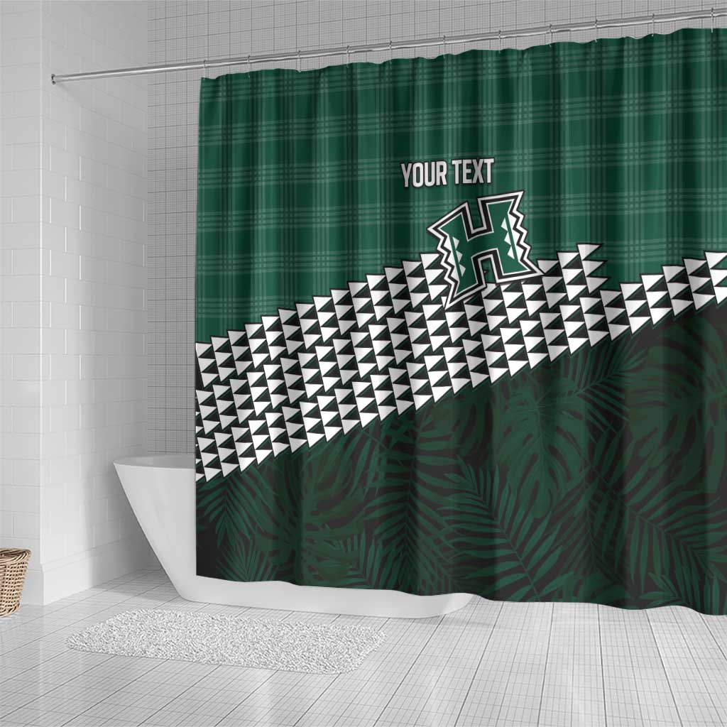 Rainbow Warriors Hawaii Personalized Palaka Shower Curtain LT7 - Polynesian Pride