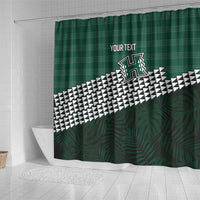 Rainbow Warriors Hawaii Personalized Palaka Shower Curtain LT7 - Polynesian Pride