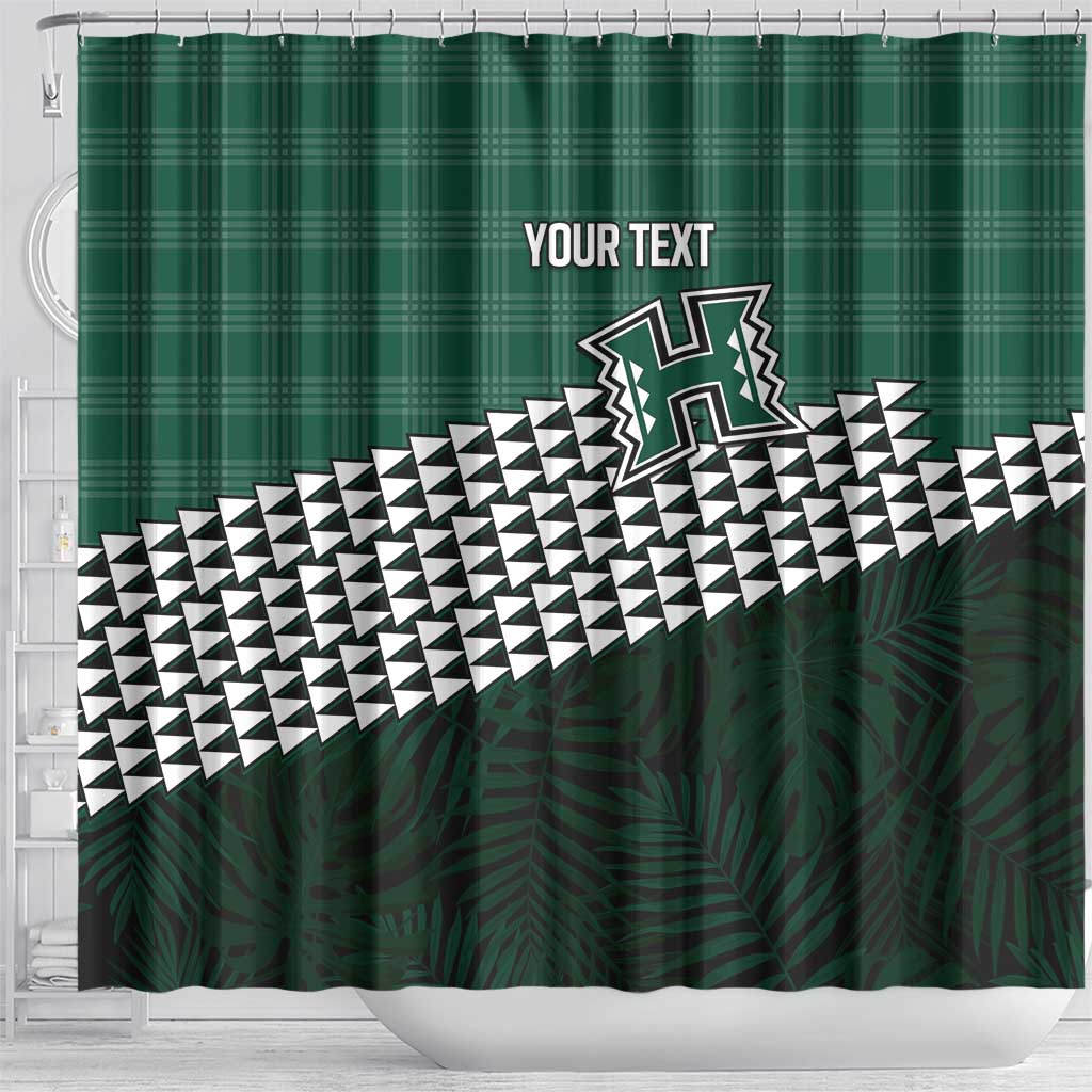 Rainbow Warriors Hawaii Personalized Palaka Shower Curtain LT7 - Polynesian Pride