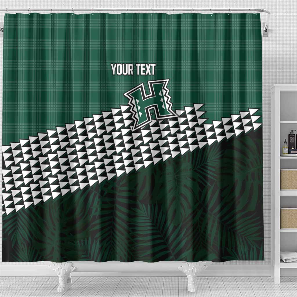 Rainbow Warriors Hawaii Personalized Palaka Shower Curtain LT7 - Polynesian Pride