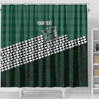 Rainbow Warriors Hawaii Personalized Palaka Shower Curtain LT7 - Polynesian Pride