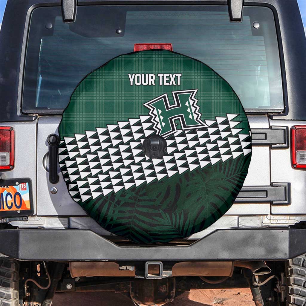 Rainbow Warriors Hawaii Personalized Palaka Spare Tire Cover LT7 Green - Polynesian Pride