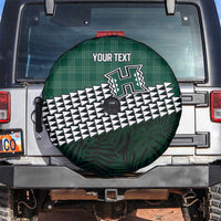 Rainbow Warriors Hawaii Personalized Palaka Spare Tire Cover LT7 Green - Polynesian Pride