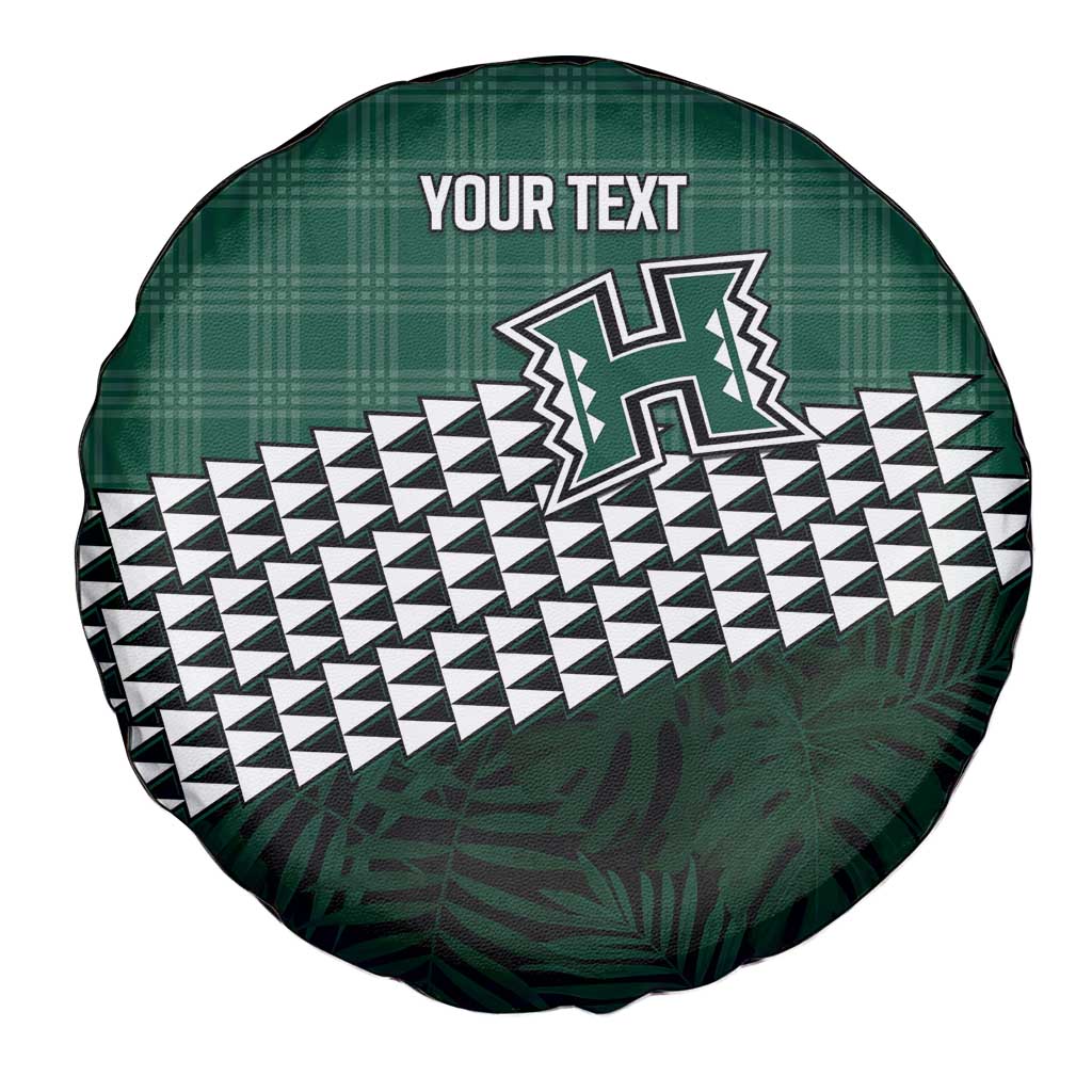 Rainbow Warriors Hawaii Personalized Palaka Spare Tire Cover LT7 - Polynesian Pride