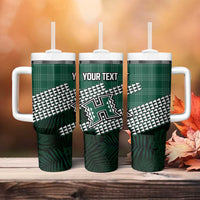 Rainbow Warriors Hawaii Personalized Palaka Tumbler With Handle LT7 - Polynesian Pride