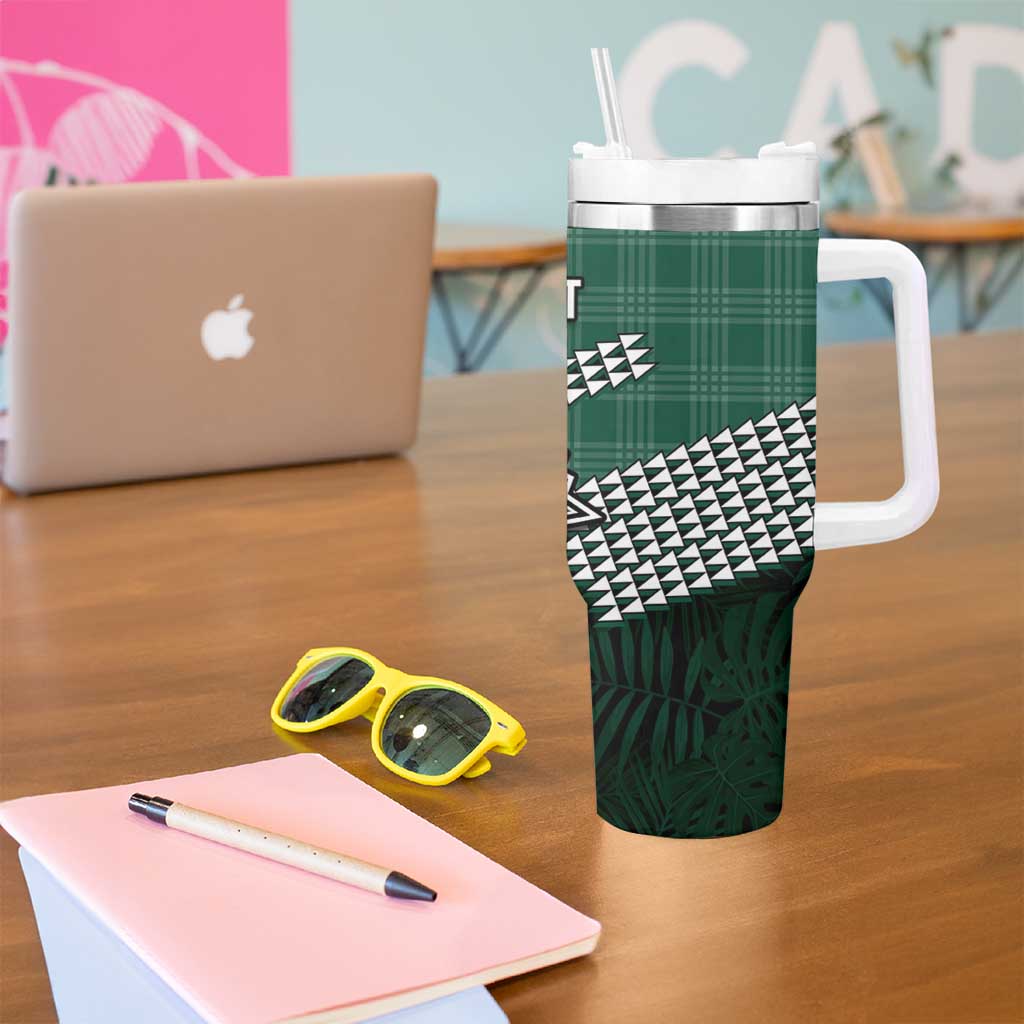 Rainbow Warriors Hawaii Personalized Palaka Tumbler With Handle LT7 - Polynesian Pride