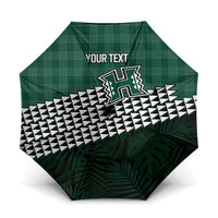 Rainbow Warriors Hawaii Personalized Palaka Umbrella LT7 One Size Folded 11.42 inch Opened Diameter 37.4 inch Green - Polynesian Pride